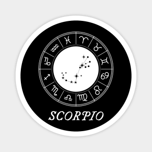 Scorpio Zodiac Sign Design With Constellation Magnet